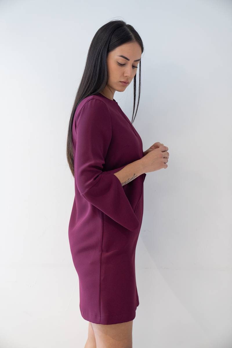 Hi!mom – Abito Tunica Premaman Con Maniche 3/4 E Scollo Asimmetrico – Taglie Forti 8-18 - 4