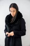 Cappotto vestaglia collo eco pelliccia Nitia (7)