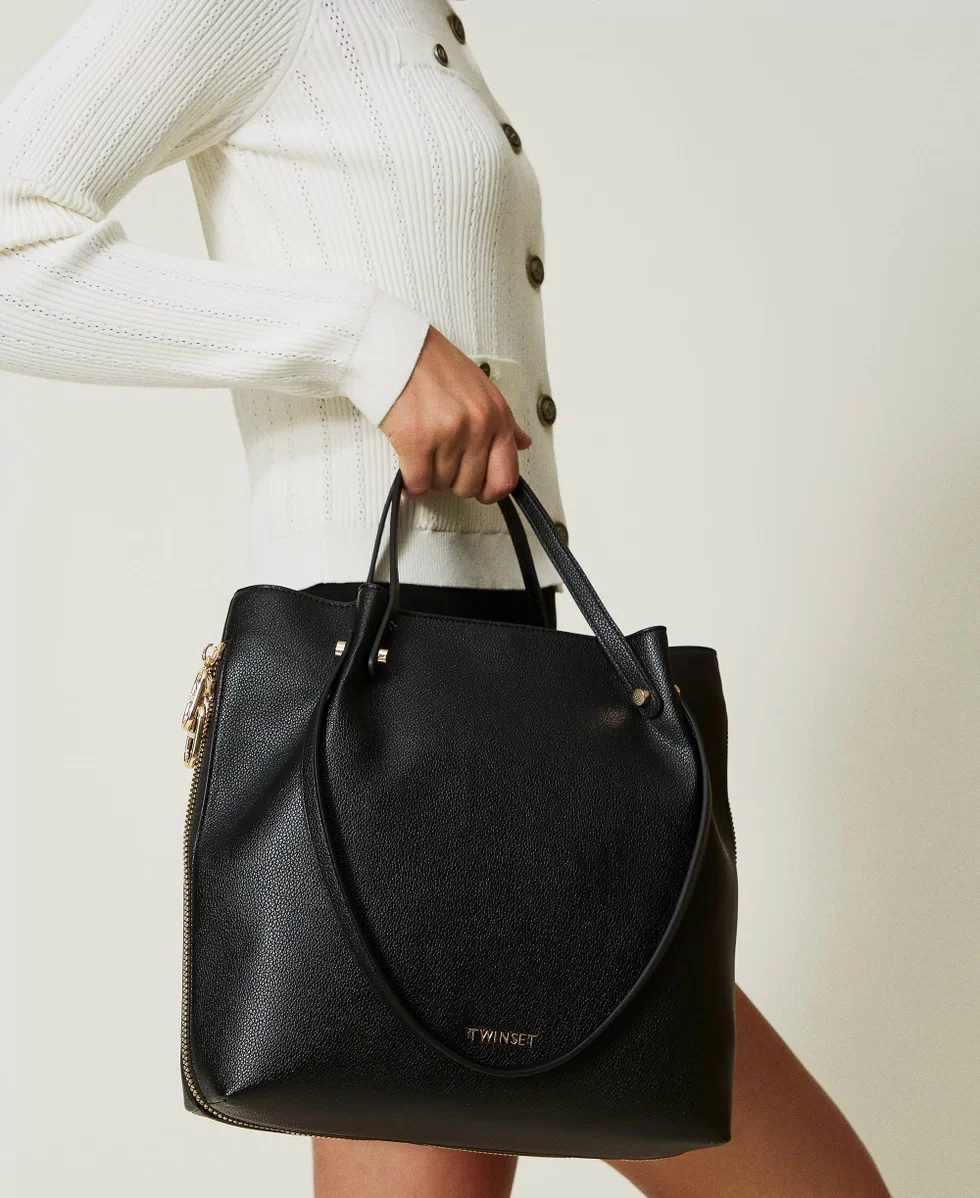 Puckator Borsa Shopper Con Zip – Teschi E Rose, Pratica E Resistente In Poliestere