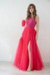 Abito decolté con gonna in tulle Musani (1)