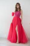 Abito decolté con gonna in tulle Musani (1)