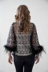 Casacca rete con piume Anna Sirico (3)