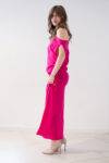Abito crepe de chiné con nodo Alysi (2)