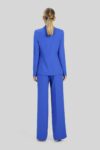 Blazer monopetto in crepe Caractére mirtillo