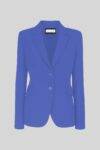Blazer monopetto in crepe Caractére mirtillo