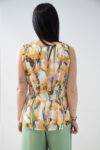 Top scollo a V in fantasia floreale Diana Gallesi (2)
