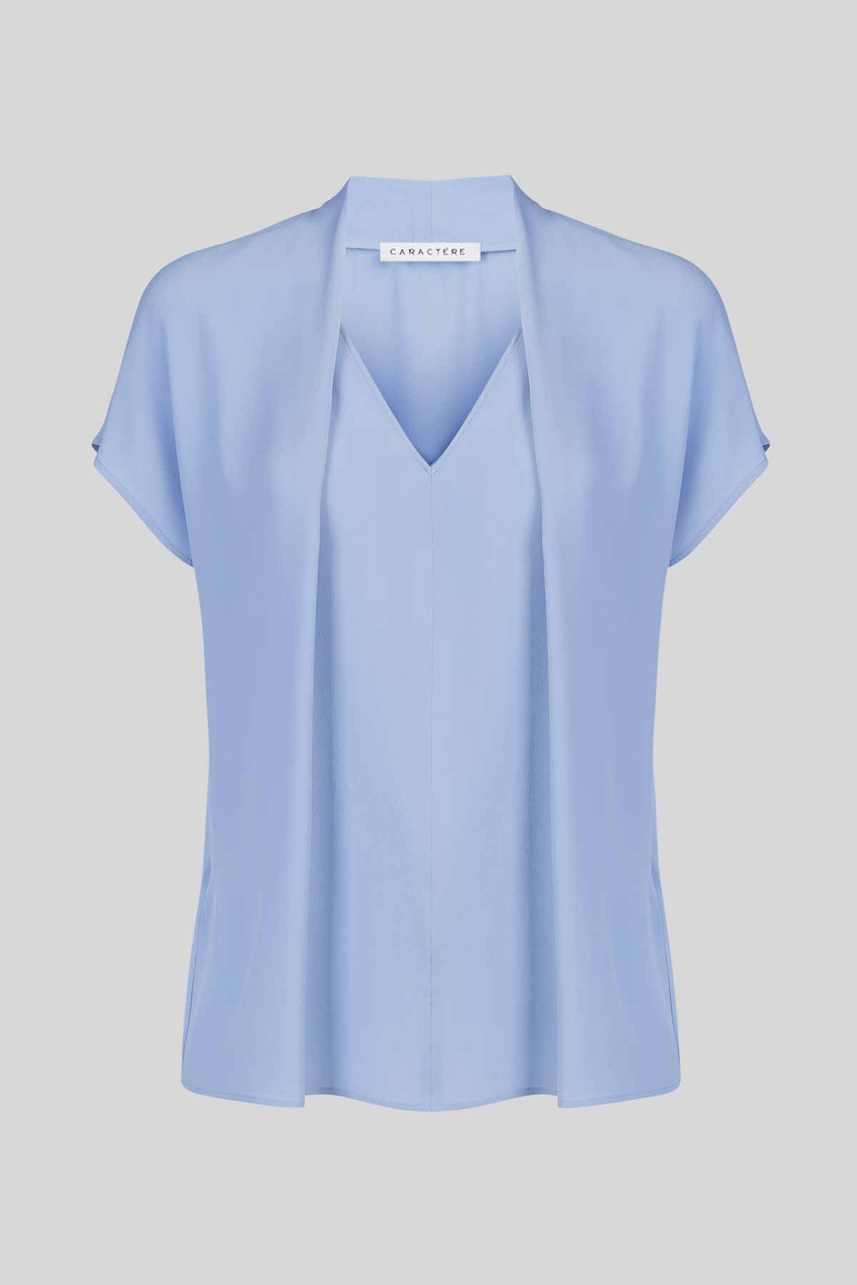 Blusa scollo a V con pieghe Caractére3 Blusa scollo a V con pieghe Caractére3