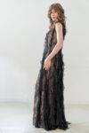 Abito in pizzo con rouches Fabiana Ferri