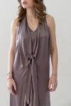 Abito satin con nodo Alysi (2)