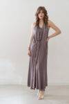 Abito satin con nodo Alysi (2)