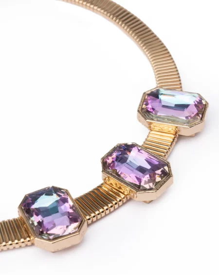 Collana girocollo omega con vetro Mya Accessories2