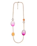 Collana metallo con acrilico trasparente Mya
