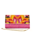 Pochette in juta lavorazione perline Mya Accessories