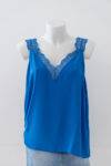 Top scollo V con inserto in pizzo Diana Gallesi bianco (3)