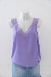 Top scollo V con inserto in pizzo Diana Gallesi bianco (3)
