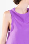 Top giromanica con scollo anello Alysi orchidea1