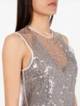 Abito lace paillettes fumè Alysi