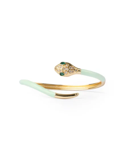 Bracciale a serpente Mya Accessories verde acqua1