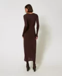 Abito lungo in jersey con drappeggio Twinset Actitude