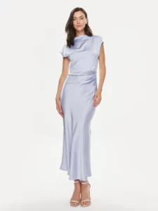 Abito smanicato satin con drappeggio Imperial glicine Abito smanicato satin con drappeggio Imperial glicine