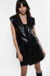 Gilet lungo in simil pelle Imperial