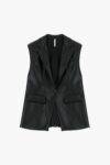 Gilet lungo in simil pelle Imperial