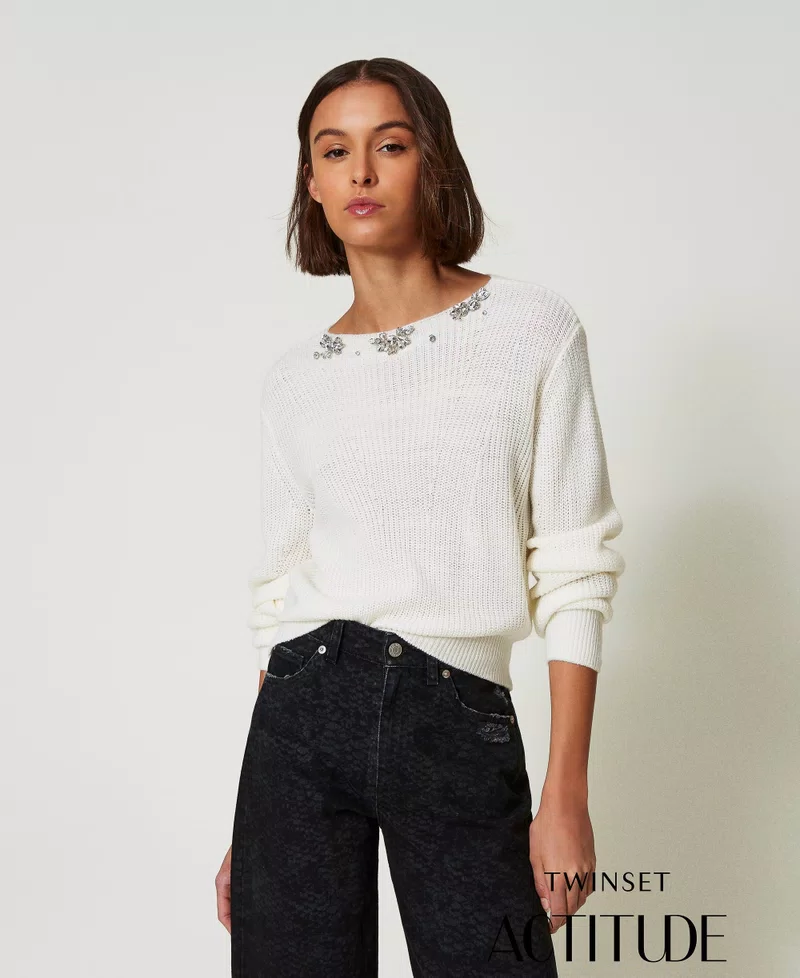Maglia con ricami fatti a mano Twinset Actitude Maglia con ricami fatti a mano Twinset Actitude