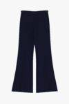 Pantaloni flare con inserto in raso Imperial marsala