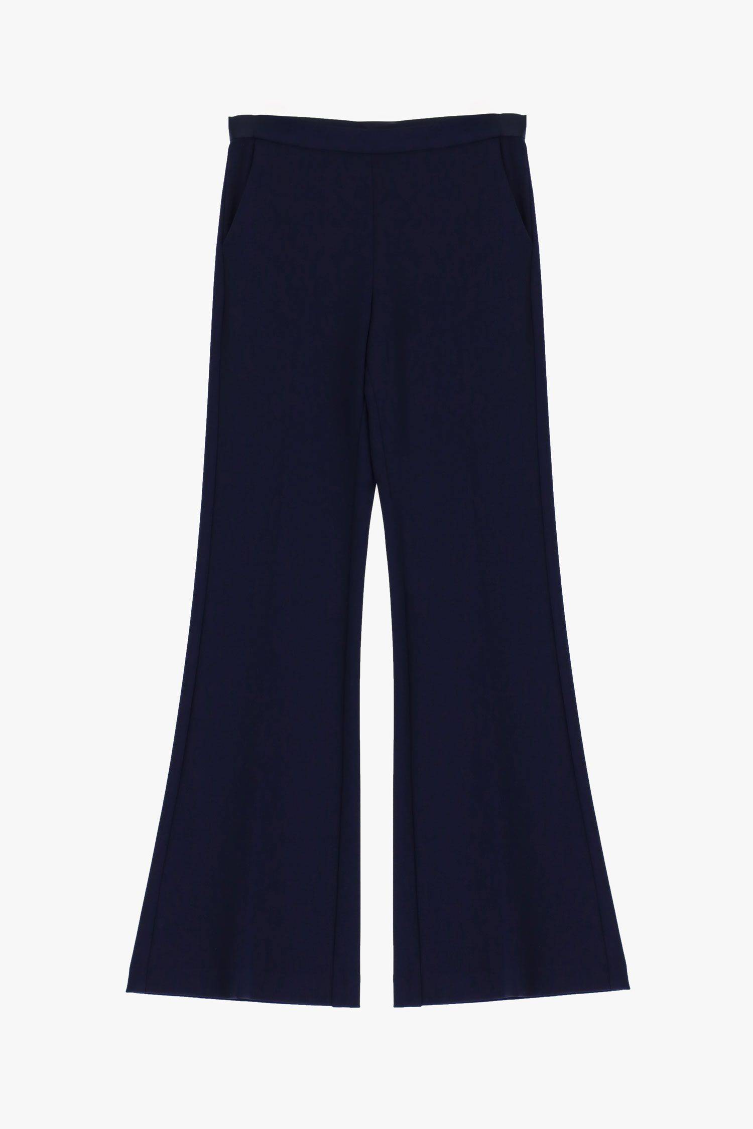 Pantaloni flare con inserto in raso Imperial BLU Pantaloni flare con inserto in raso Imperial BLU