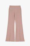Pantaloni flare con inserto in raso Imperial marsala