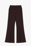 Pantaloni flare con inserto in raso Imperial marsala