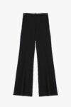 Pantaloni flare con inserto in raso Imperial marsala