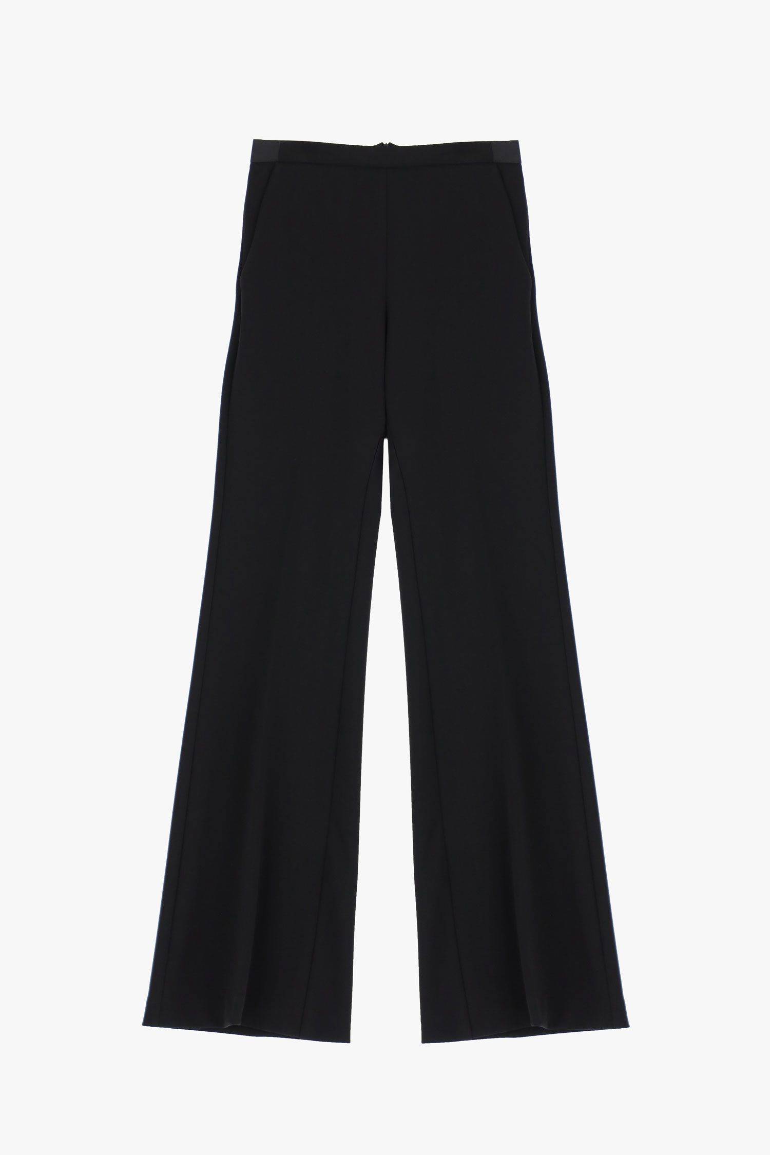 Pantaloni flare con inserto in raso Imperial nero5 Pantaloni flare con inserto in raso Imperial nero5