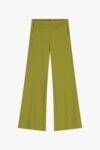 Pantaloni flare con inserto in raso Imperial marsala
