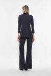 Pantaloni flare con inserto in raso Imperial marsala