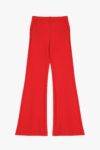 Pantaloni flare con inserto in raso Imperial marsala