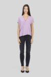 Blusa in crepe de chine Caractére glicine