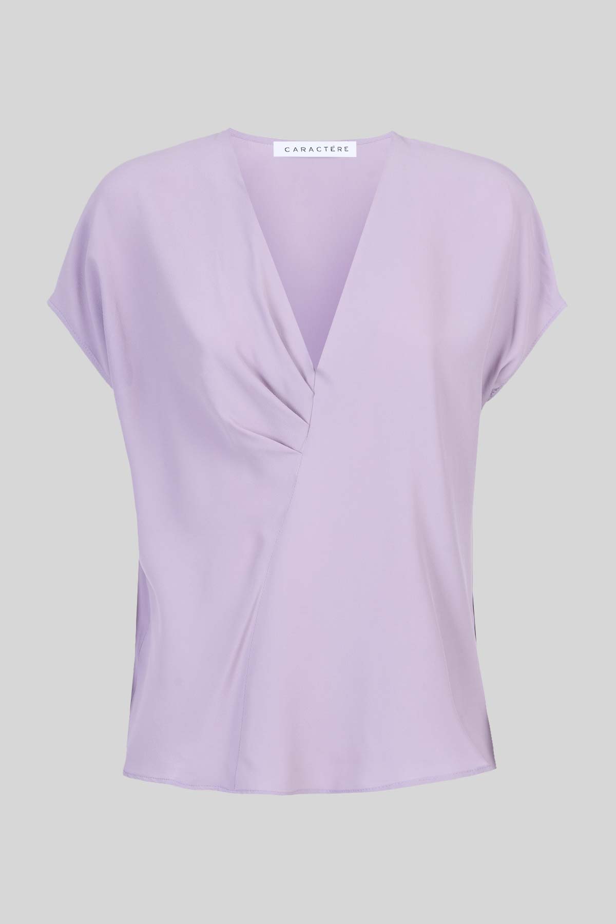 Blusa in crepe de chine Caractére glicine2 Blusa in crepe de chine Caractére glicine2