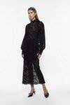 Gonna midi con pizzo trasparente Imperial