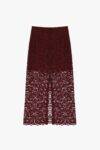 Gonna midi con pizzo trasparente Imperial