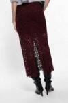 Gonna midi con pizzo trasparente Imperial