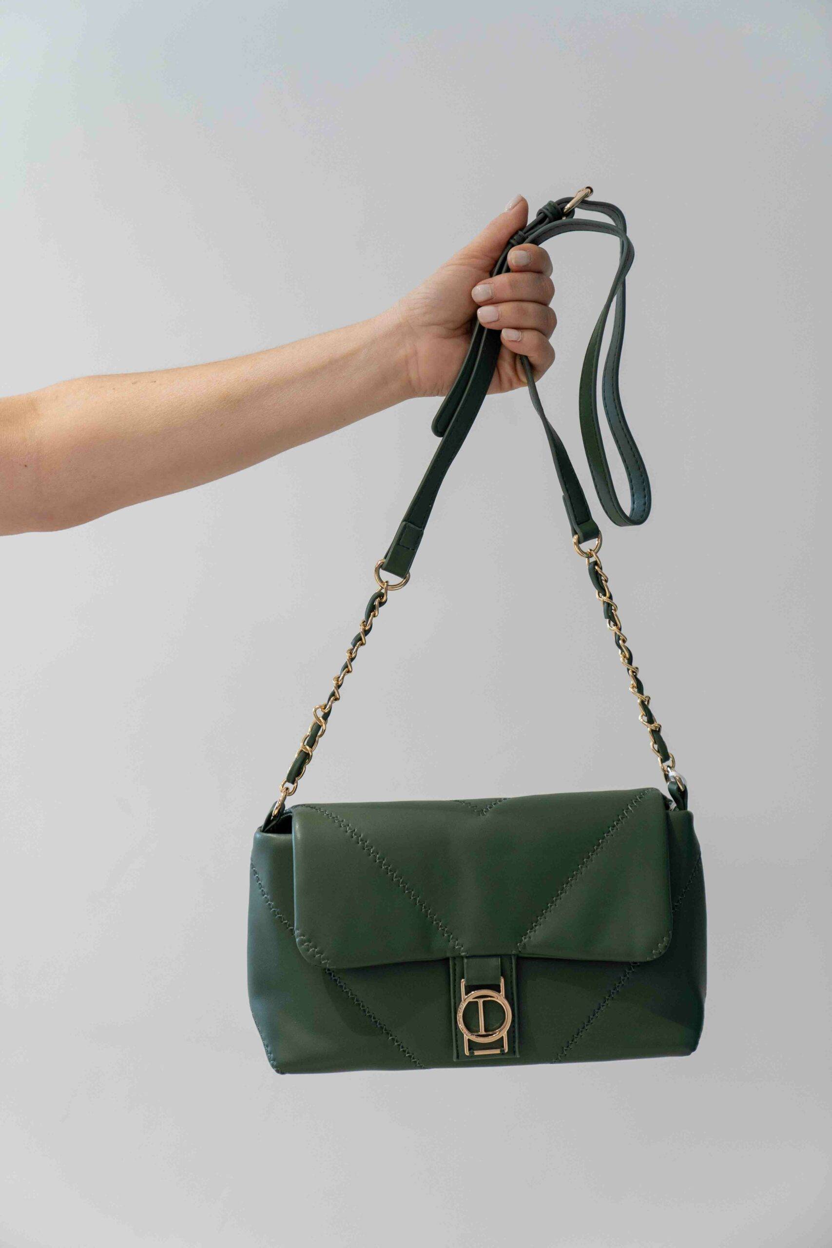 The Collection Royal Dip Dye - Mini Borsa A Tracolla In Cotone Tinto, Verde Farfalla, Artigianale Nepal - 2