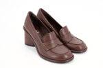 Mocassino nappa con tacco Jeannot1