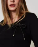 Abito corto con spilla in strass Twinset Actitude