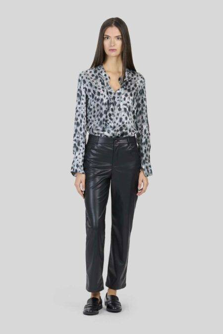 Blusa raso stampato Caractére