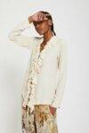 Camicia in misto seta con rouches Ottod’Ame