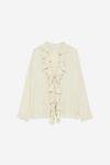 Camicia in misto seta con rouches Ottod’Ame