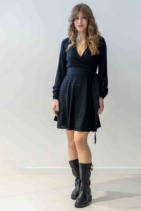 Mini abito a coste con cinta Twinset Actitude (2)