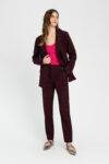 Pantalone check con lurex Twinset Actitude cammello
