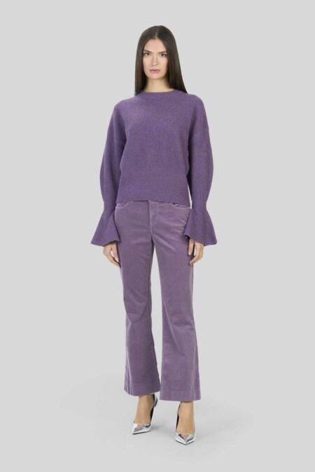 Pantalone trombetta velluto tinto Caractère